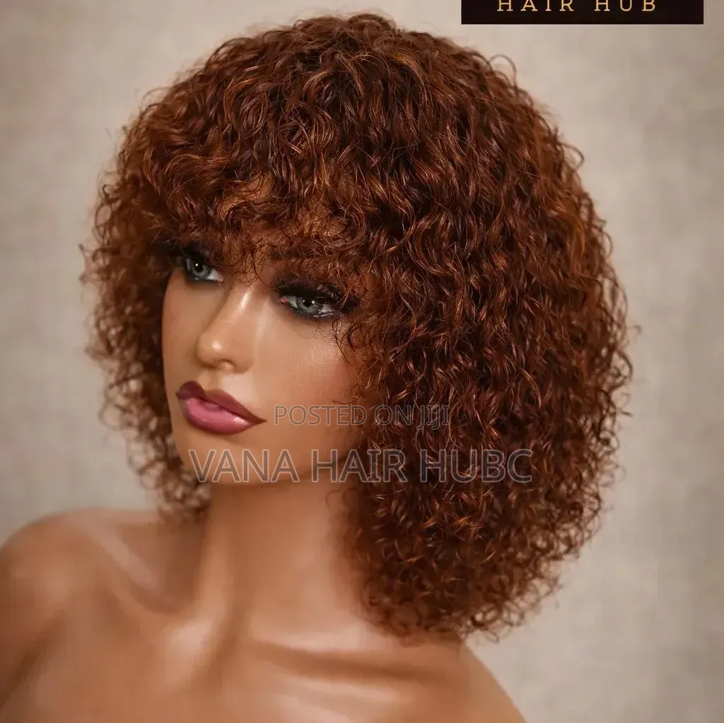 Fringe Bob Curly Wig