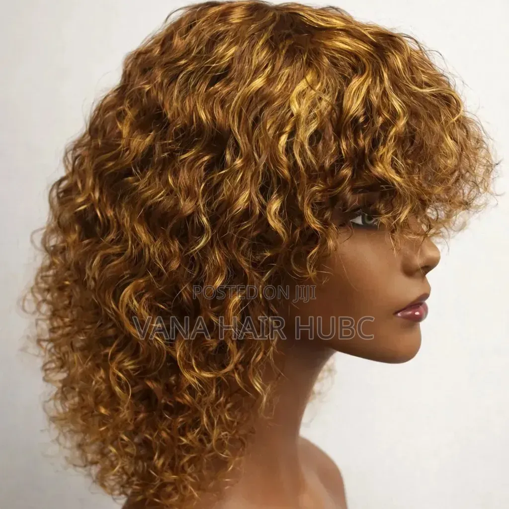 Fringe Bob Curly Wig