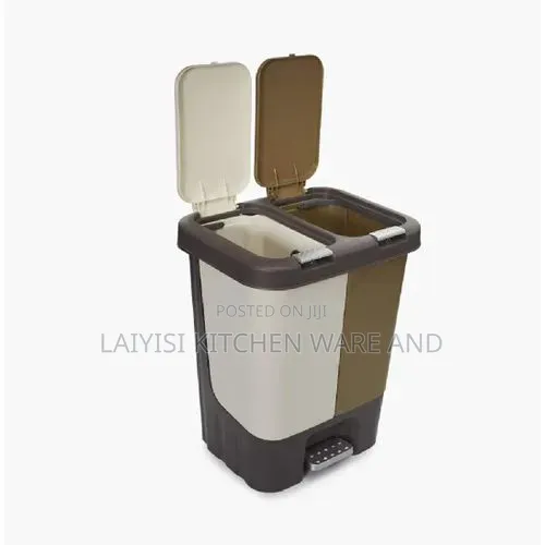20litres 2-in-1 Dual Compartment Plastic Pedal Dust Bin