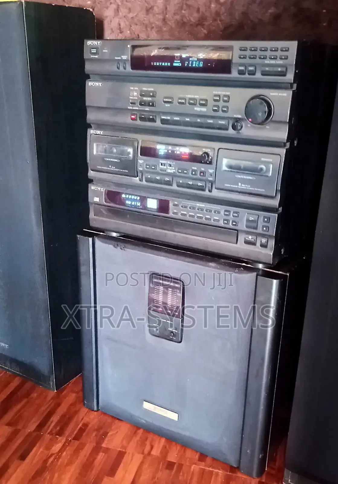 Powerful Sony Home Theatre Tower System With Subwoofer Cabinet.