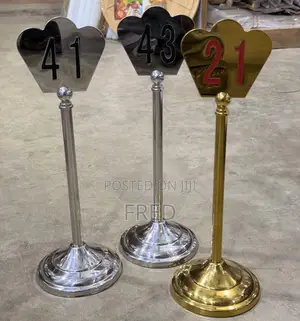 Stainless Steel Table Number Holders Feature Numbered,