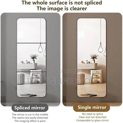 Rectangular Full Body Mirror Stick on Wall