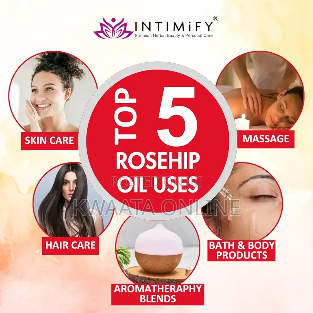Hemani Pure Cold Pressed Rosehip Essential Oil, All Skin Types 30ml