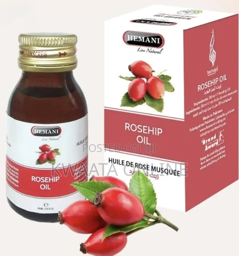 Hemani Pure Cold Pressed Rosehip Essential Oil, All Skin Types 30ml