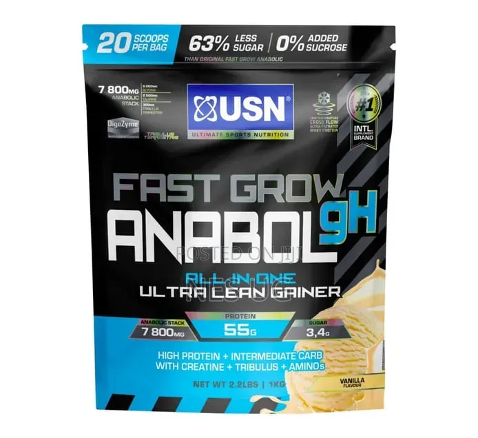 Usn Fast Grow Anabol Gh Ultra Lean Big Muscle Gainer - 1kg