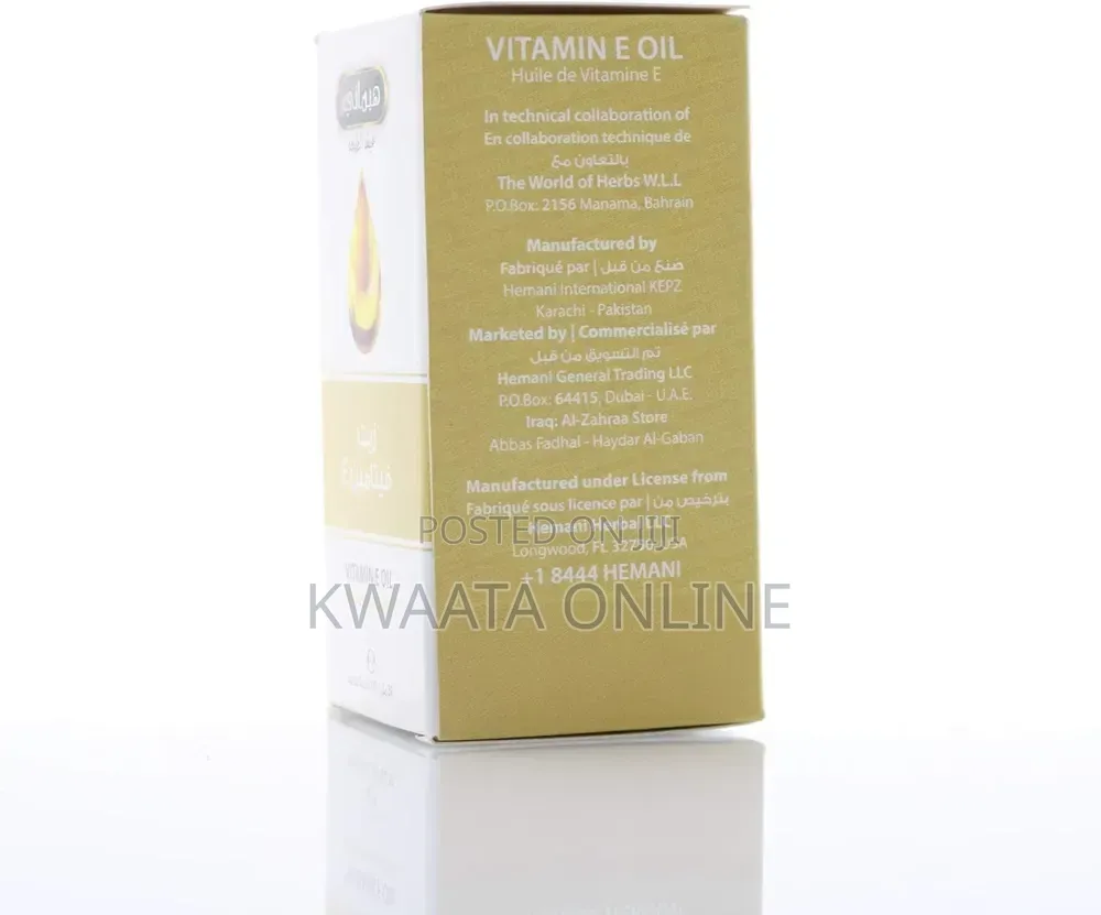 Hemani Vitamin E Oil 100% Pure Natural Tocopherol | Antioxidant 30ml
