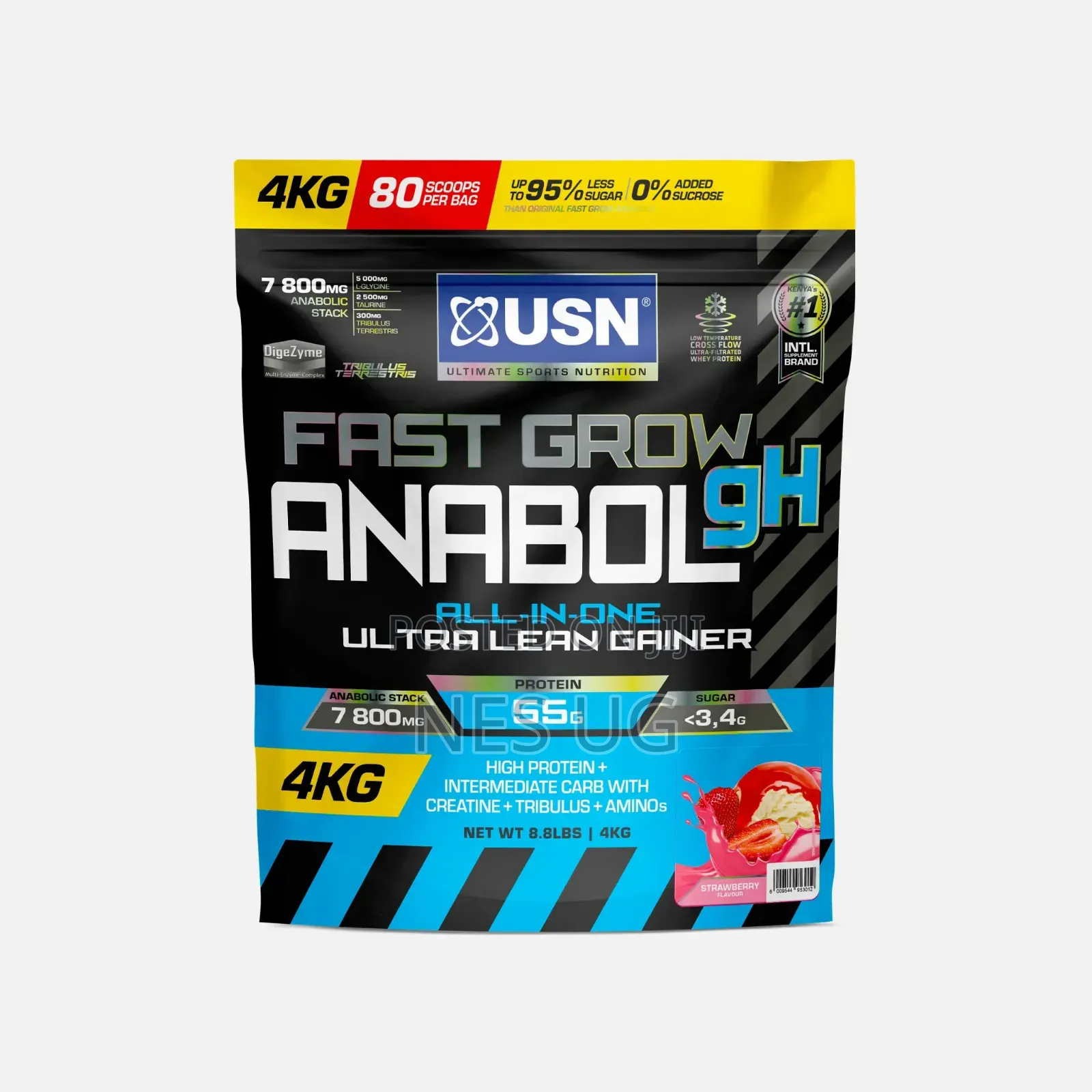 Fast Grow Anabol Gh All in One Ultra Lean Muscle Gainer Powder - 4kg