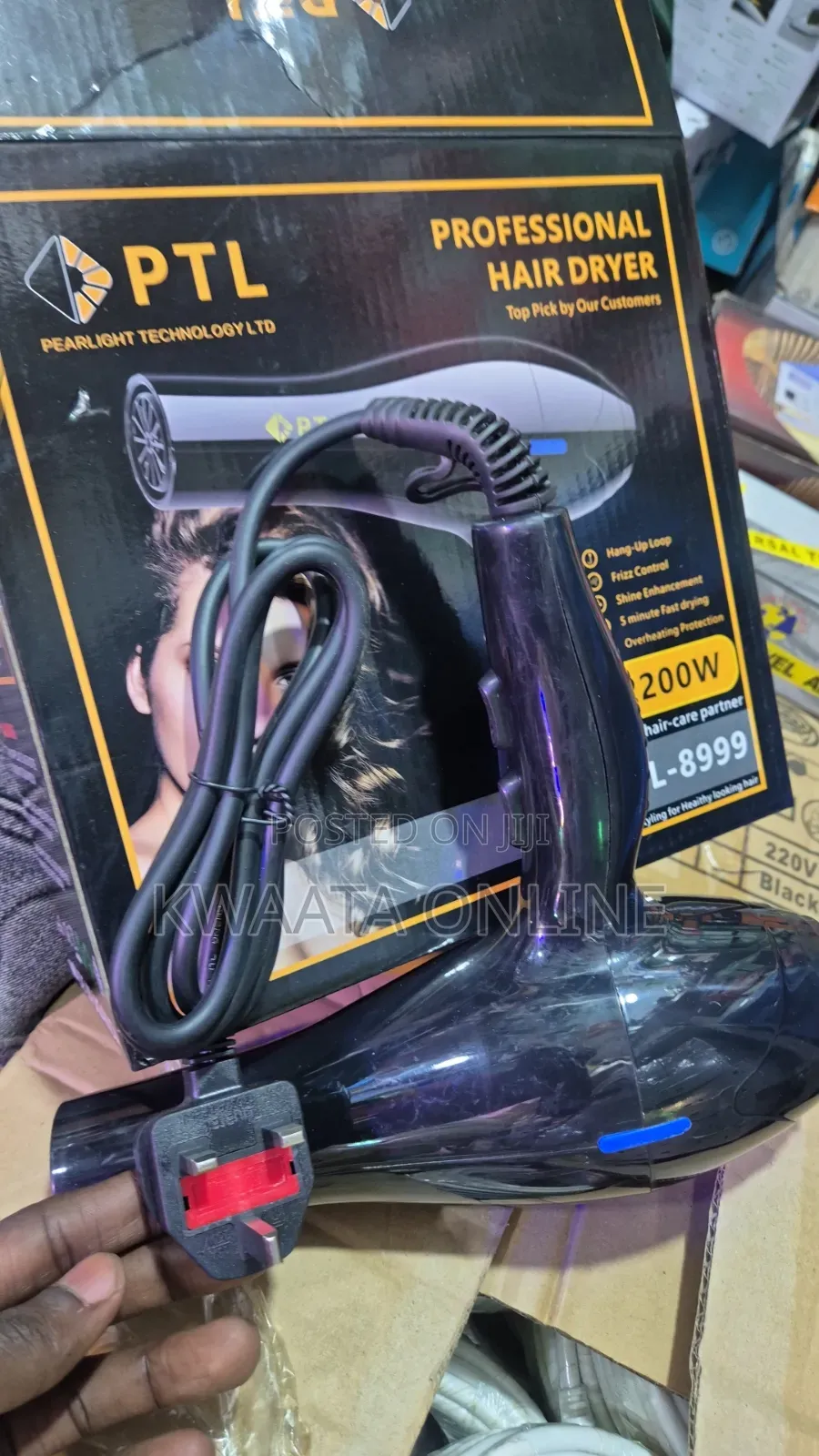 PTL Professional Hair Dryer 2200w – Fast Drying, Overheat Protection