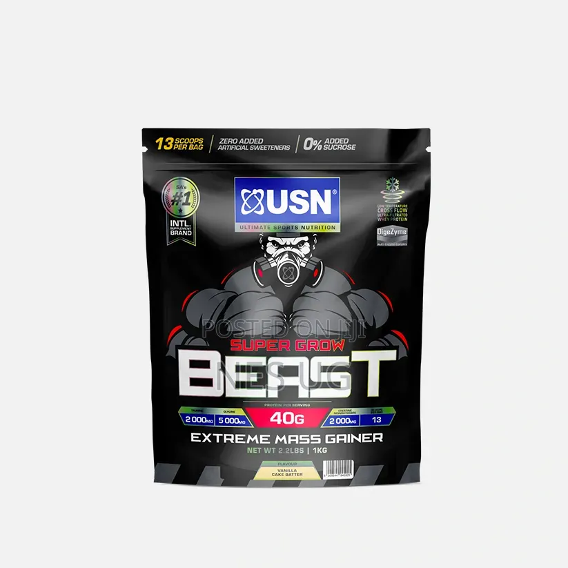 Usn Super Grow Beast Extreme Body Mass Gainer Powder - 1kg