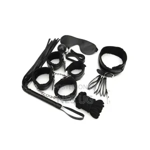 7 Pieces Adult BDSM Toy Bondage Set for Couples - Black
