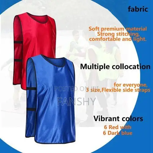 Football/Soccer Vests/Bibs for Training - Pack of 12 Free Choice Color