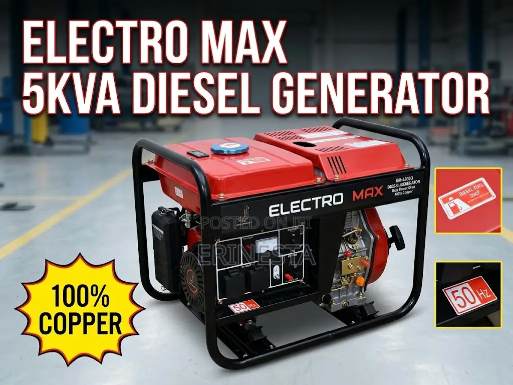 Electro Max Em-4500d Diesel Generator - Powerful Reliable (5kva)