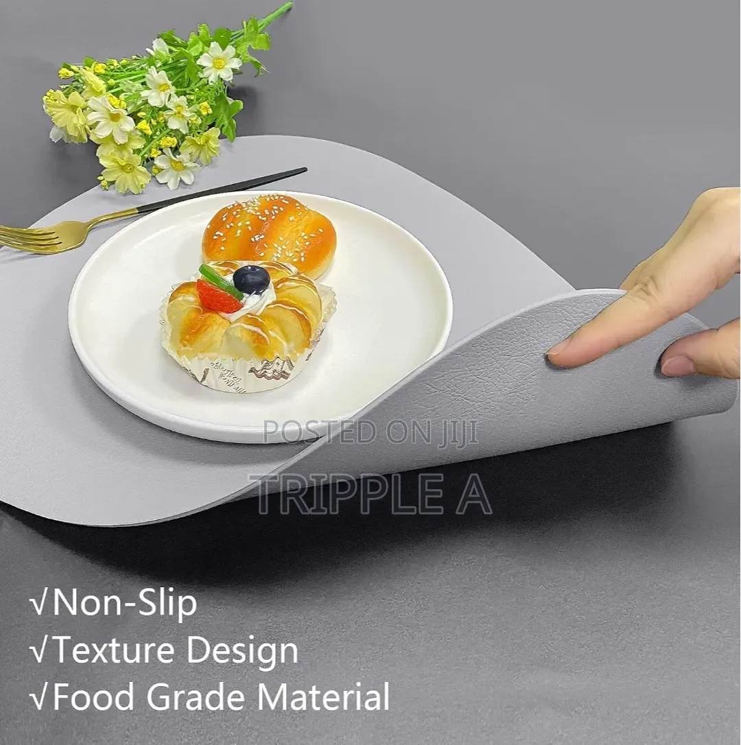 Set of 6 Faux Leather Placemats
