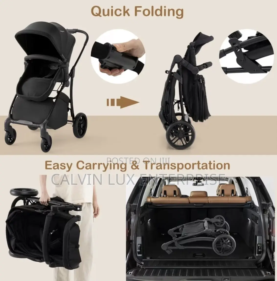 2 in 1 Convertible Baby Stroller