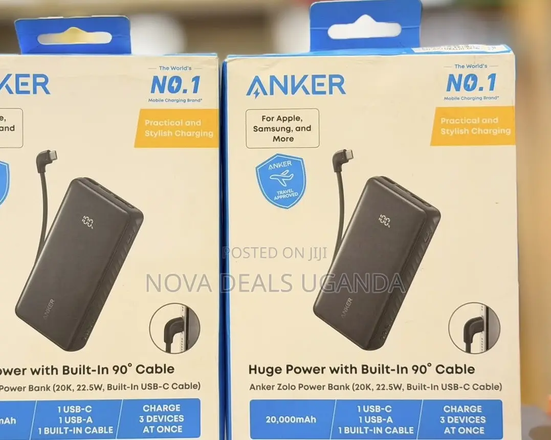Anker Zolo 20000mah Powerbank 22.5w With Built-in Usb-C Cable