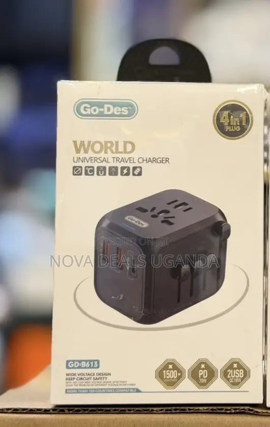 Go Des Gd-B613 Ac Power Wall Charger Plug Travel Adapter Usbport 1500w