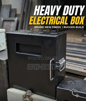 Heavy Duty Black Metal Electrical Box - Fabricated Painted