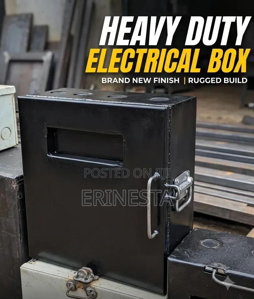 Heavy Duty Black Metal Electrical Box - Fabricated Painted