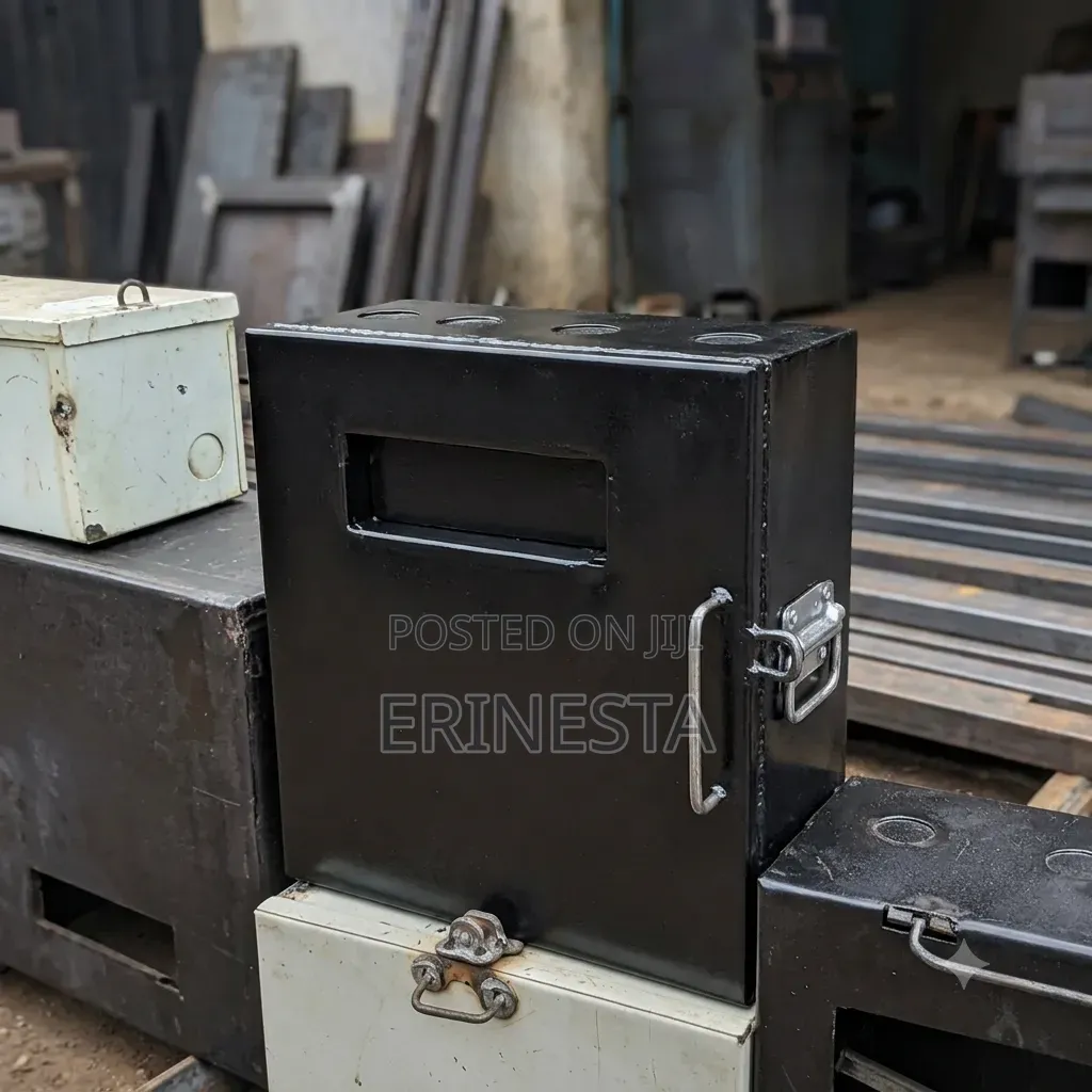 Heavy Duty Black Metal Electrical Box - Fabricated Painted