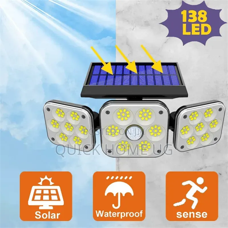 3-Heads Outdoor Solar Security Light