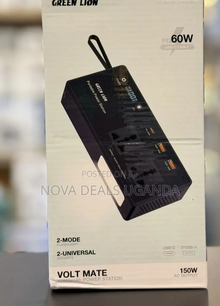 Green Lion Volt Mate 27000mah Power Station 60w Usb-c Cable