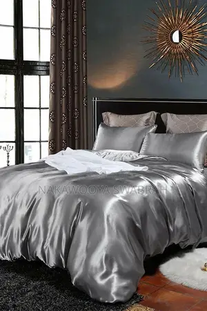 Silver Silk Luxury Duvet Cover Set