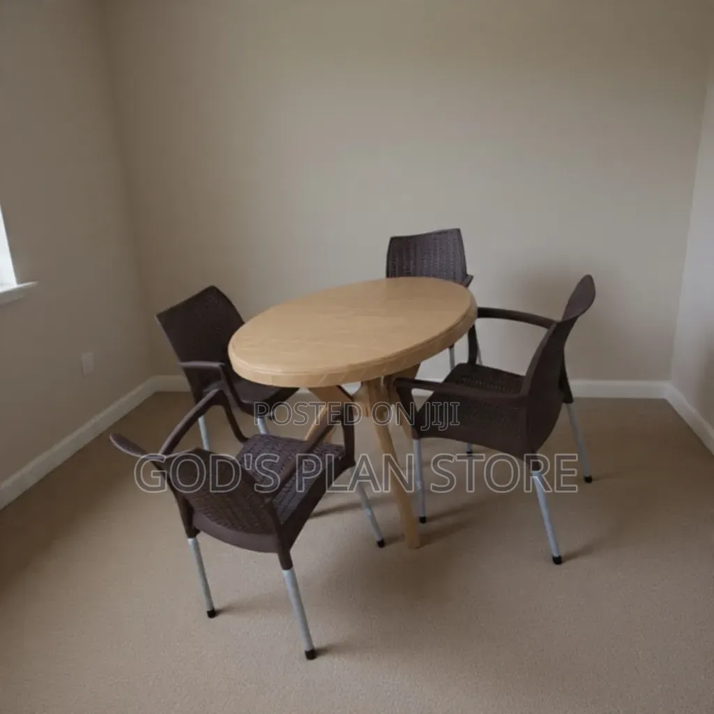 Garden Bars Bistro Set of Plastic Table and Chairs