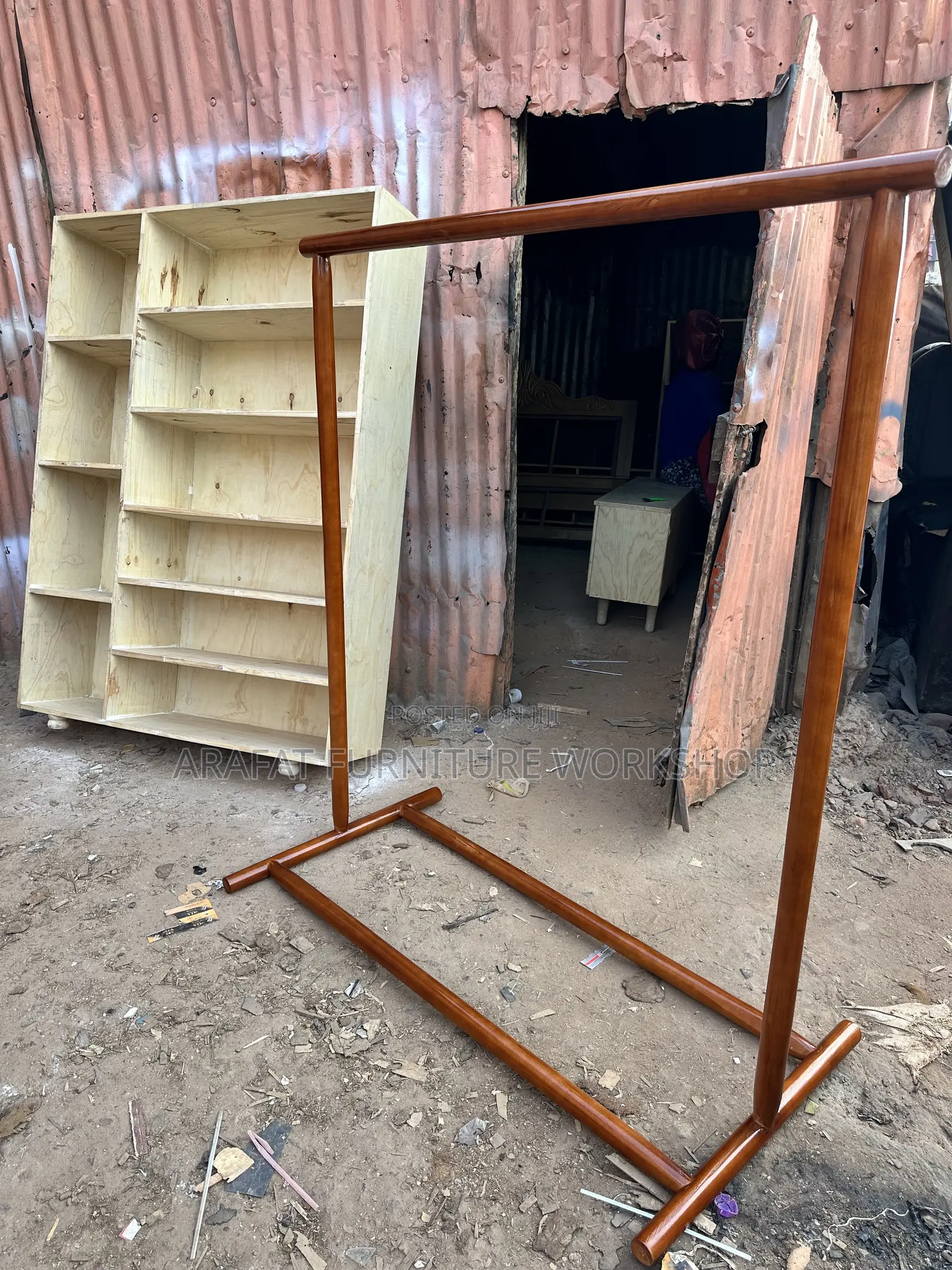 Wooden Hanging Rail Rod