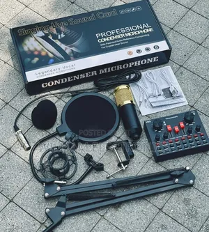 Podcast Equipment Bundle/Bm-800 Microphone Kit With V8s Live Soundcard