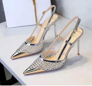 Classic Hot Silver White Ladies Heels