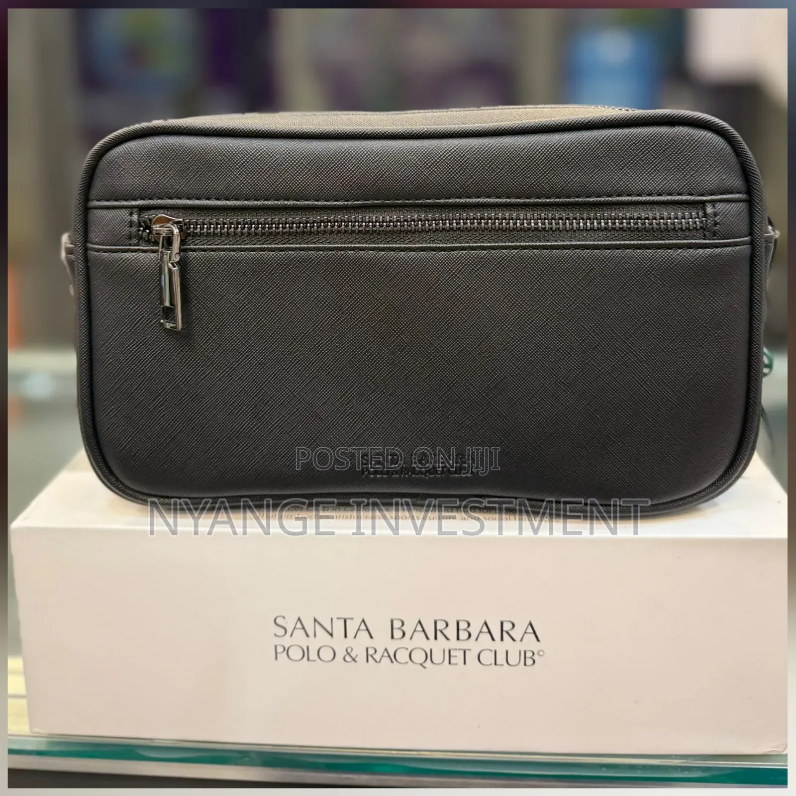 Santa Barbara Polo Racquet Club Black Clutch Bag. Bag