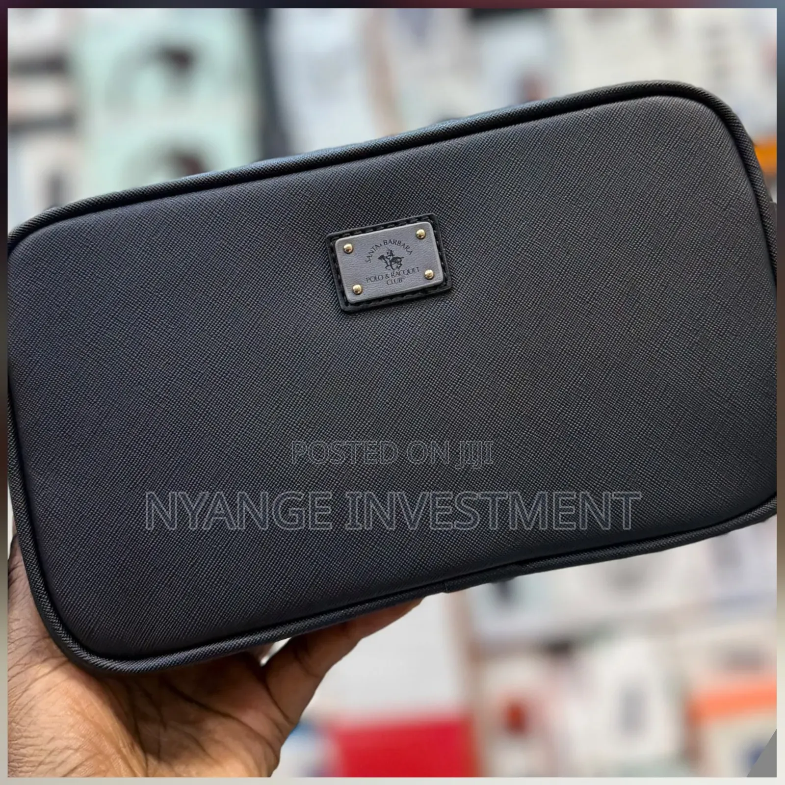 Santa Barbara Polo Racquet Club Black Clutch Bag. Bag