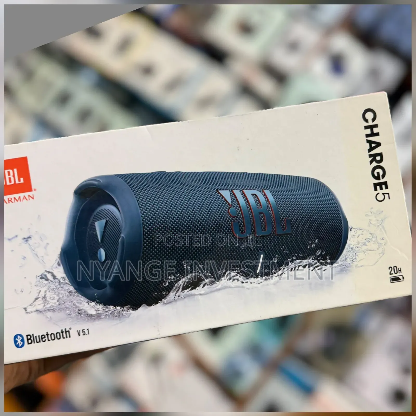 JBL Charge 5 Portable Bluetooth Speaker.