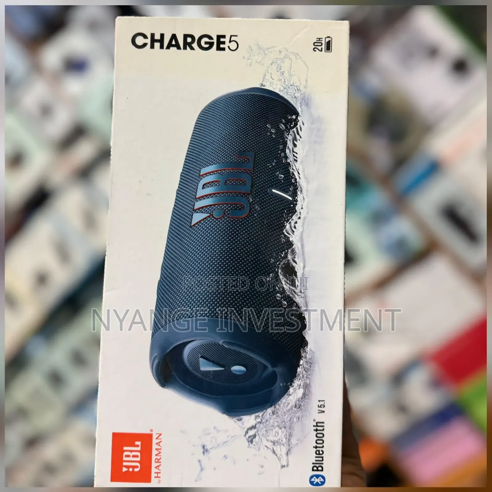 JBL Charge 5 Portable Bluetooth Speaker.