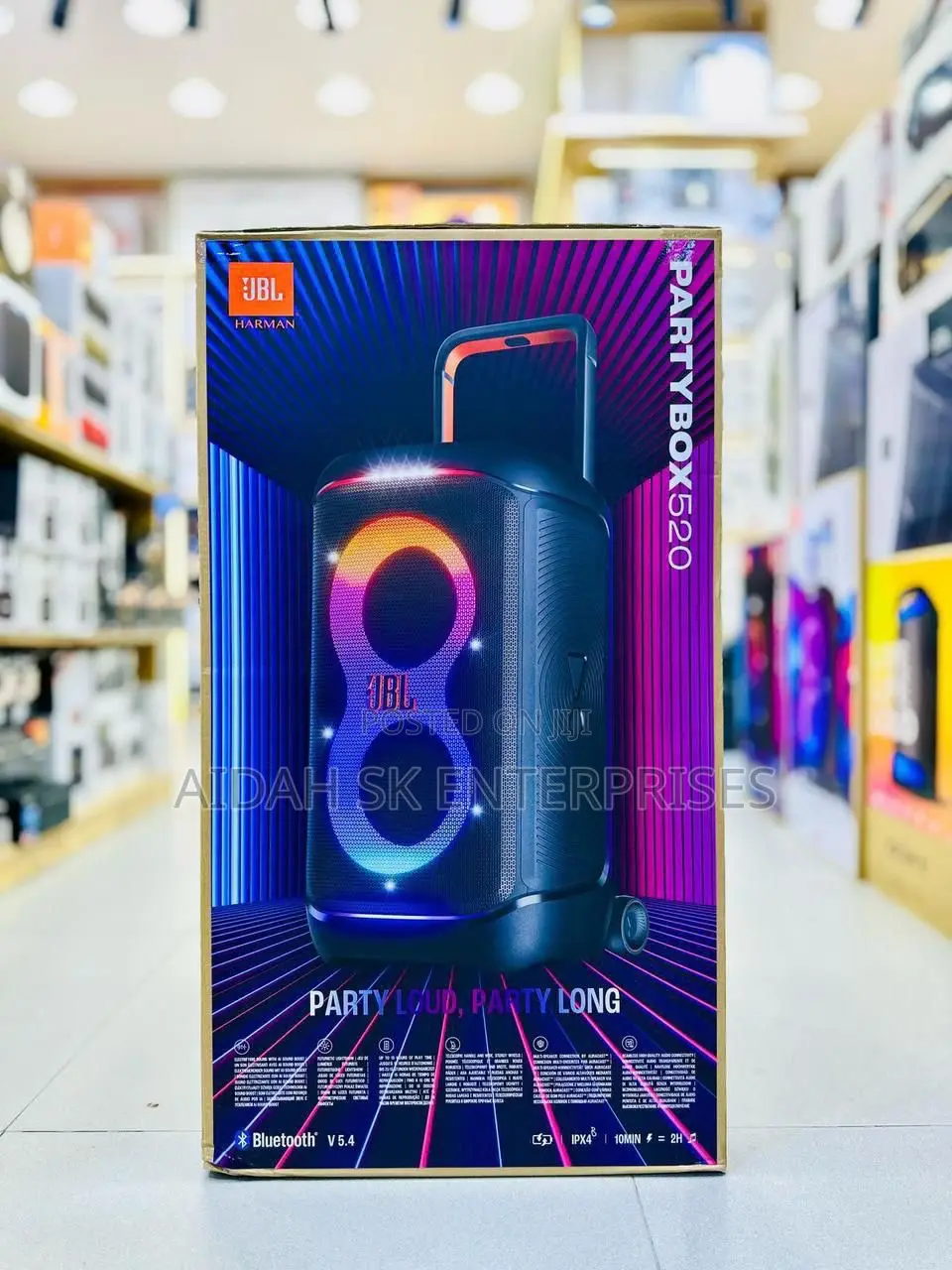 JBL Partybox 520 Portable Party Speaker, Powerful JBL Pro Sound