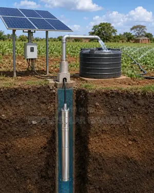 250w Solar Borehole Water Pump, 75m Head, 24v Deep Well Pump