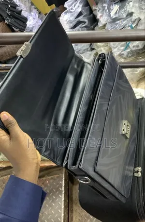 14" Business Bag Leather Briefcase Shoulder Laptop Bag for Men