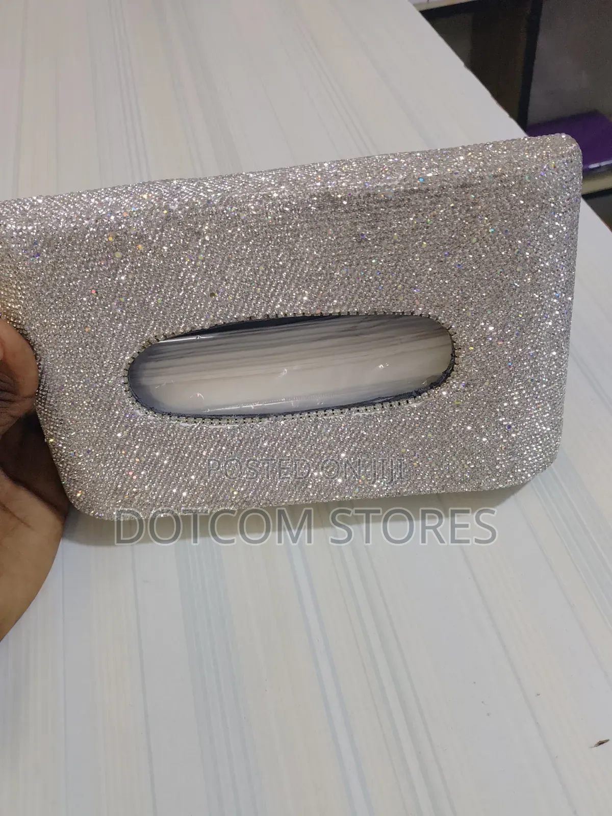 Multicolor Crystal Bling Tissue Car Tissue Holder