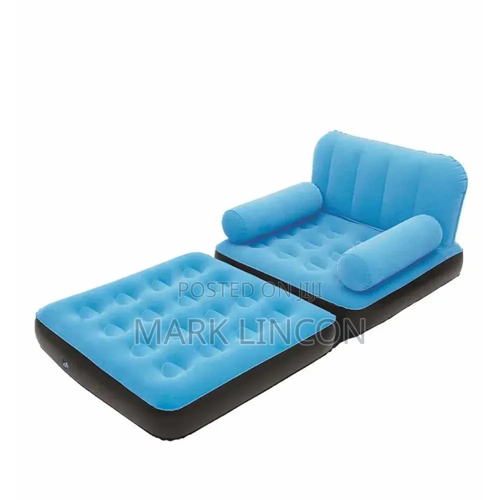 2 in-1 Inflatable Sofa Bed Features a Foldable Design