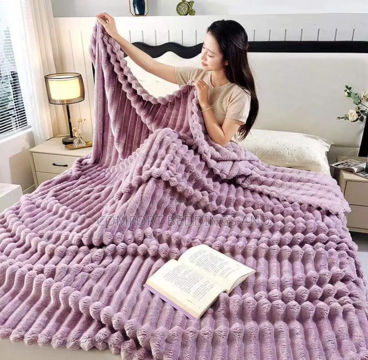 Light Soft Blankets Blue