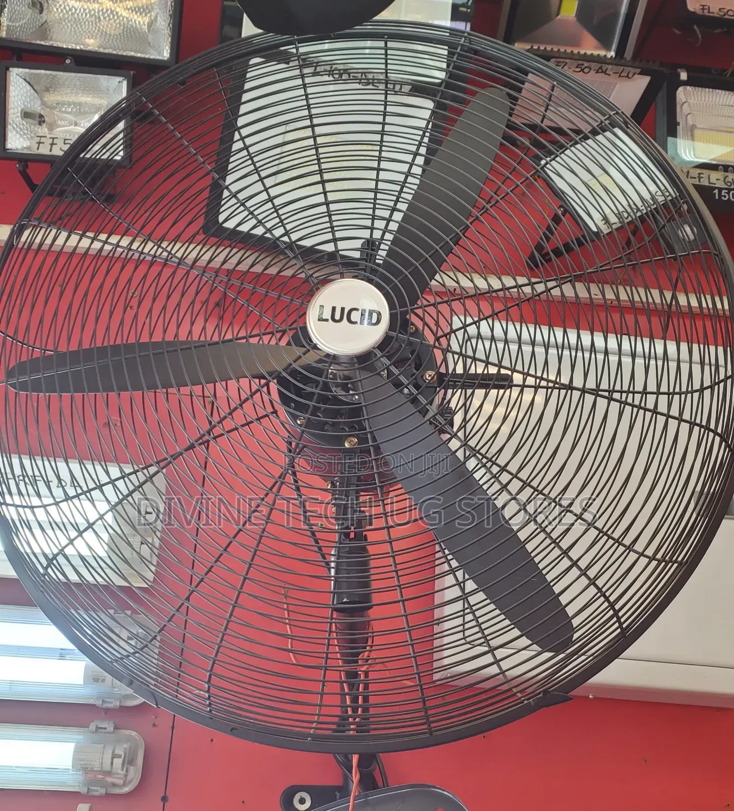 24" Heavy Duty Wall Mounted Industrial Fan - Lucd With Multiple Speed