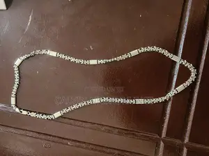 ​Heavy 925 Sterling Silver Byzantine Bar Link Chain Necklace 24" 60g