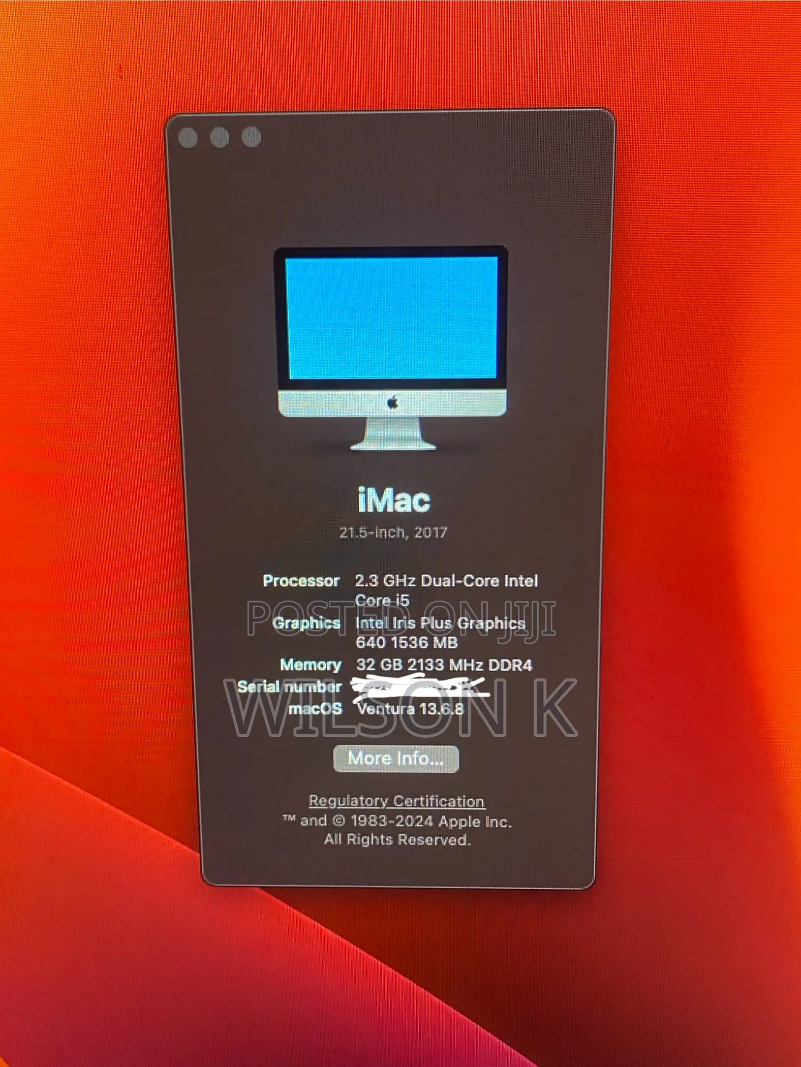 Desktop Computer Apple iMac 32GB Intel Core i5 SSD 256GB