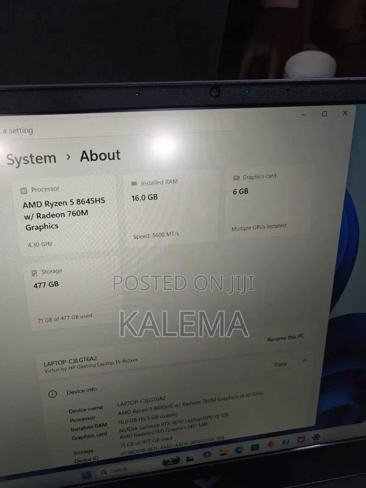 New Laptop HP Victus 15 16GB AMD Ryzen 5 SSD 512GB