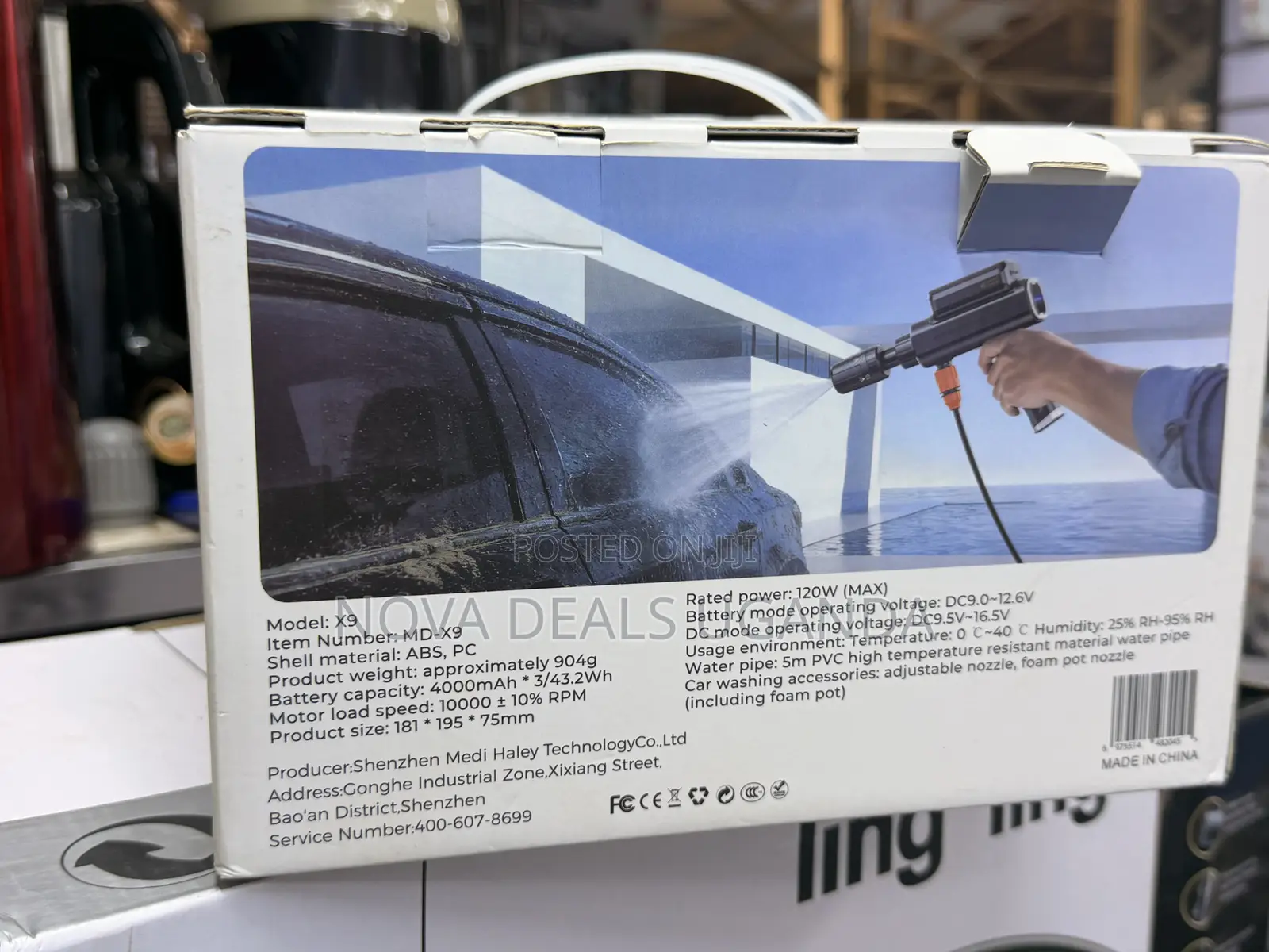 Folding Car Washing Machine 4000mah With Adjustable Nozzle