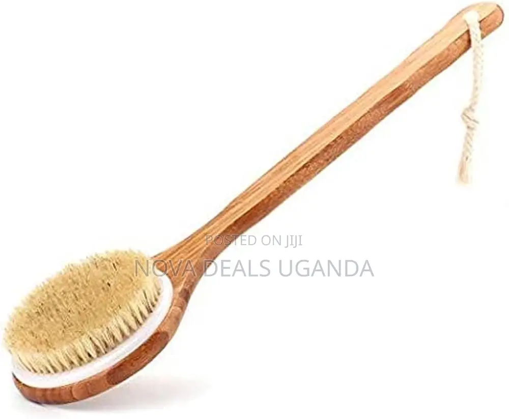 Long Handle Body Brush With Natural Bristles-Bathing Brush