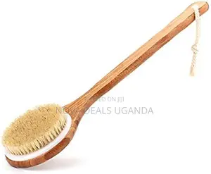 Long Handle Body Brush With Natural Bristles-Bathing Brush