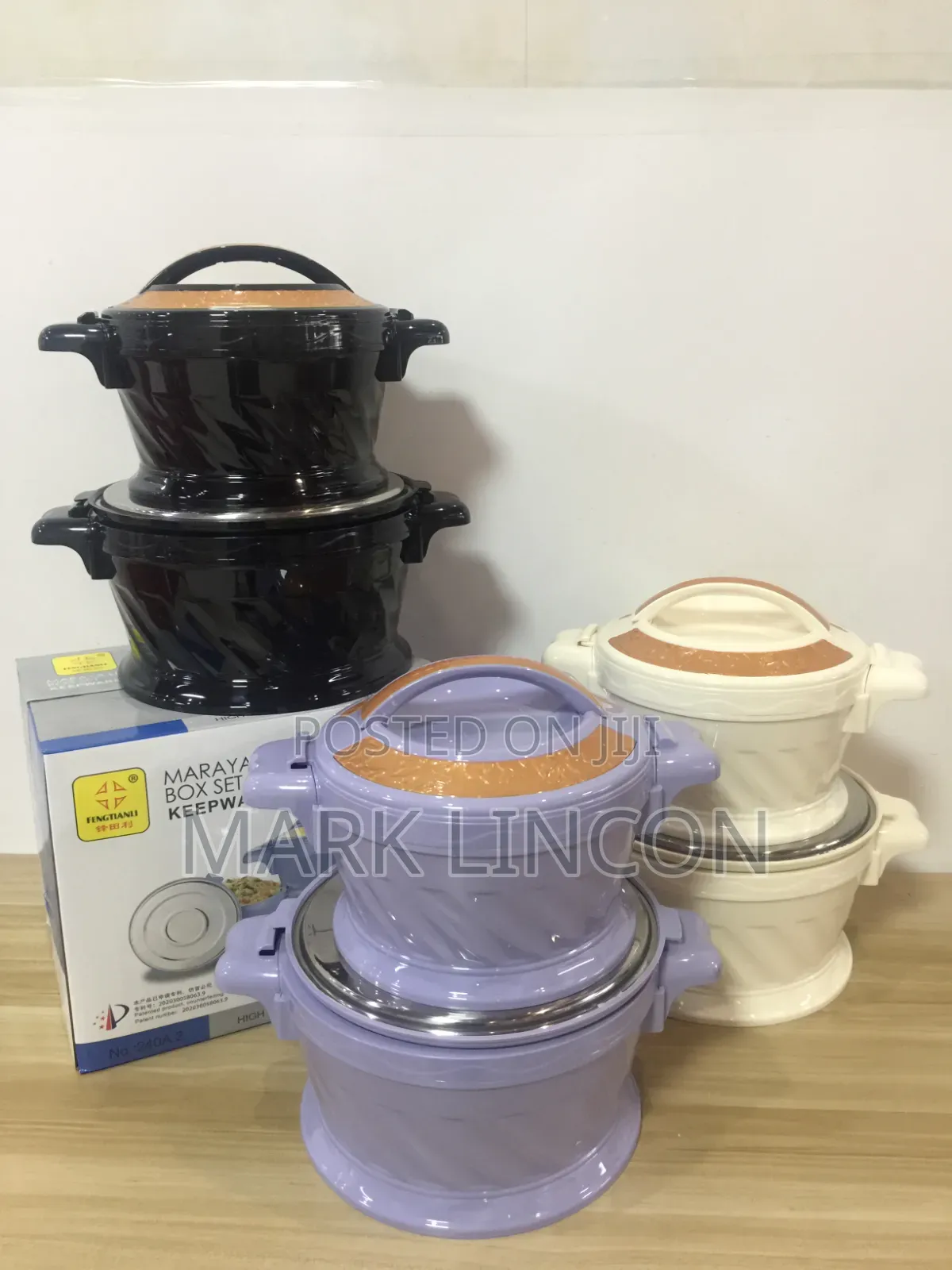 3-Piece Food Warmer Hot Pot Set.