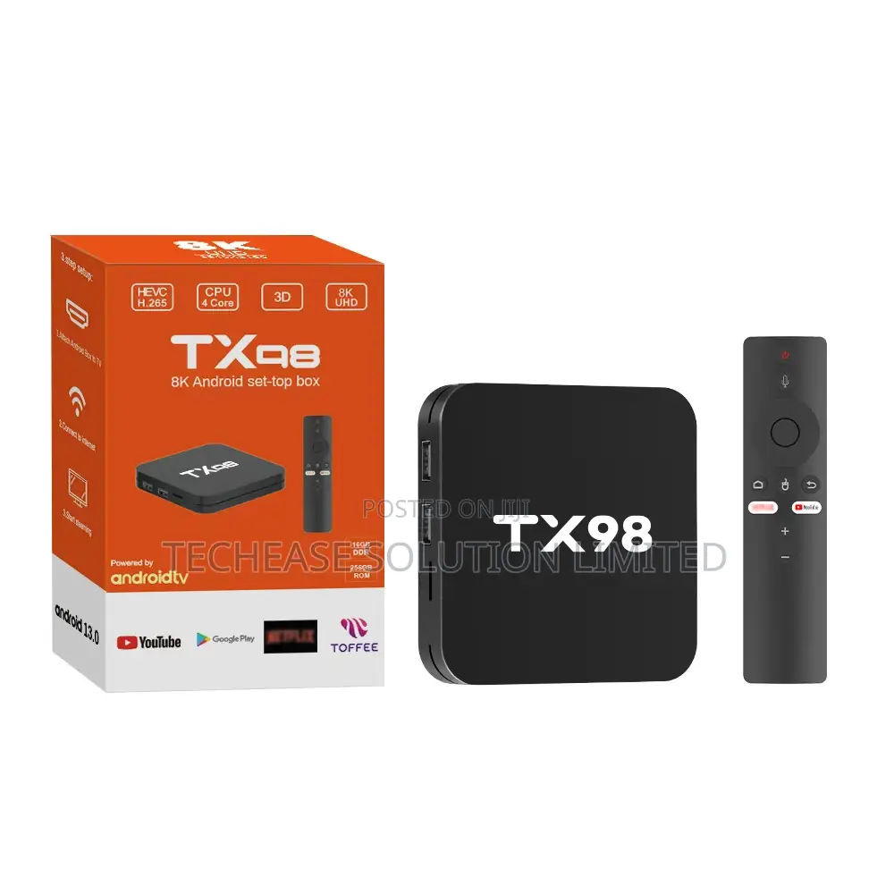Tx98 Android Smart Tv Box - Ultra Hd Media Player 16gb Ram, 256gb