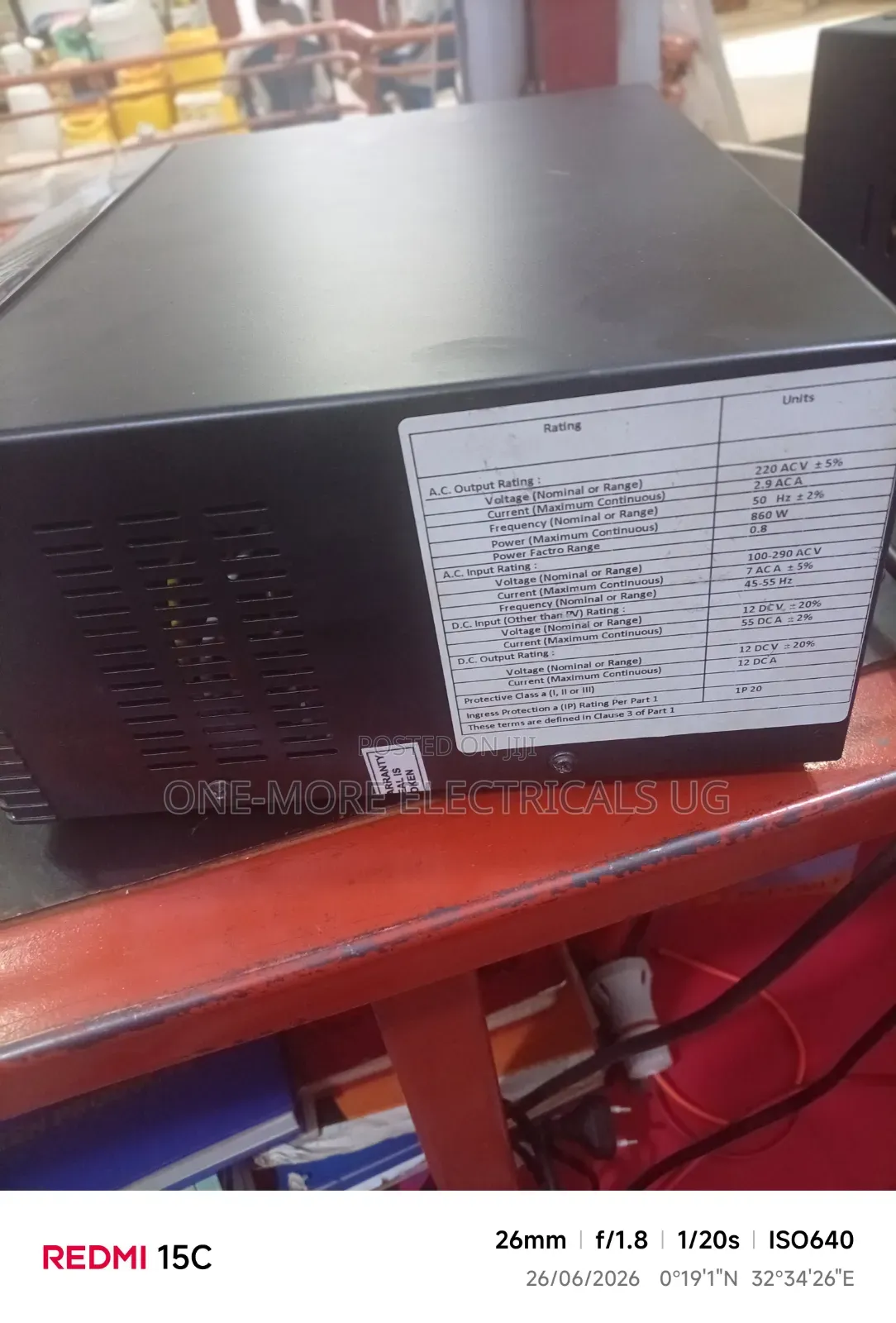 Backup Inverter Charger 1100va/12volts
